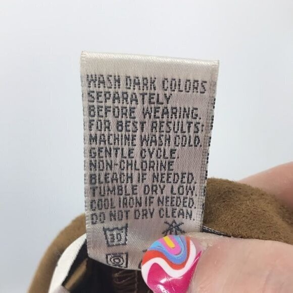 Napa Valley Cognac Faux Suede Pants Vintage Size 8 - Picture 3 of 7